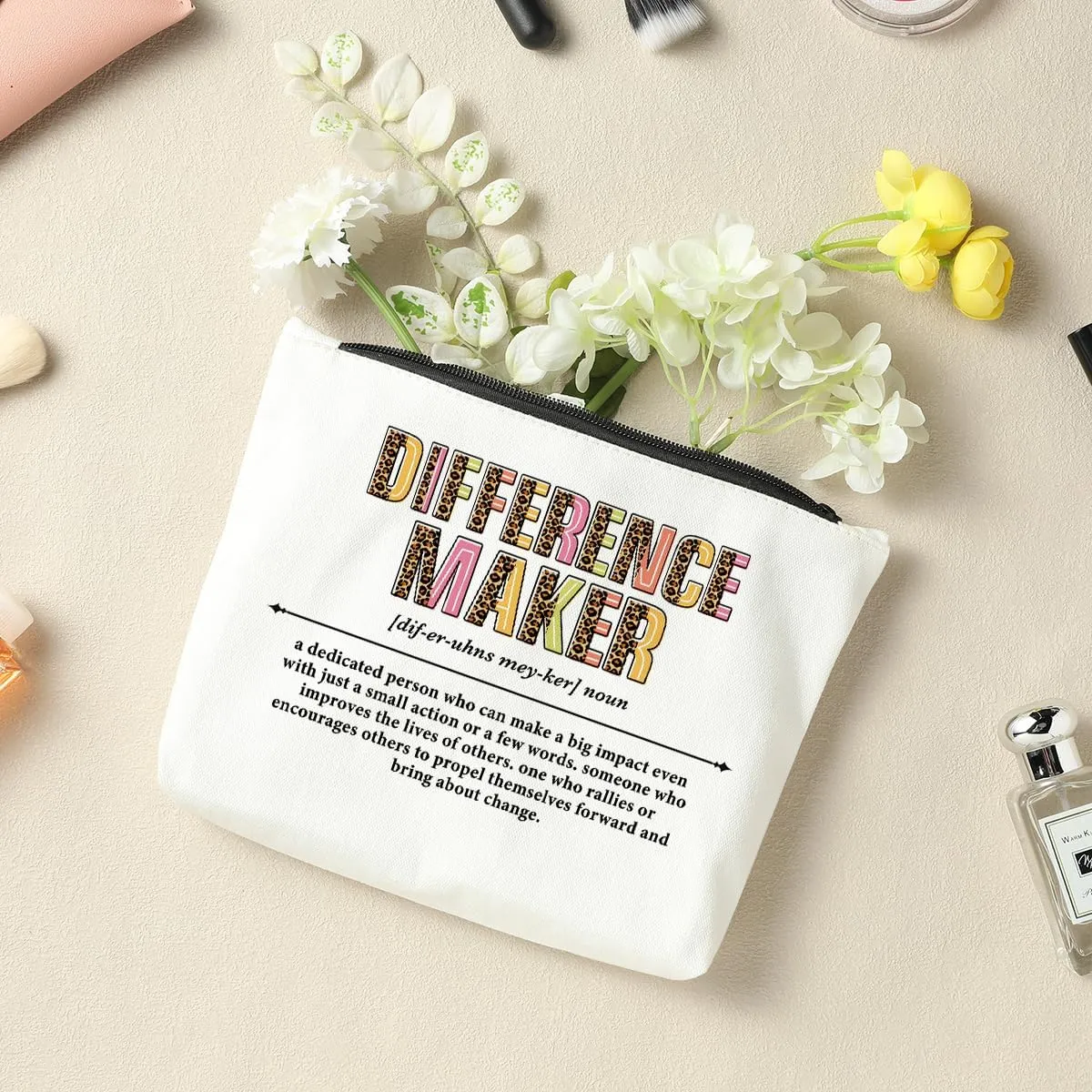 Difference Maker Definition, Difference Maker Gift, Makeup Bag Cosmetic Bag, Office Accessories, Office Gifts, Birthday Retirement Appreciation Thank You Gifts for Women Female Friend Boss Coworker