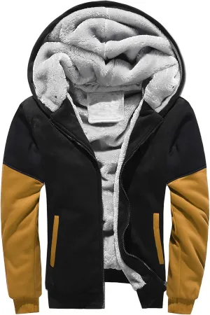 DuDubaby Mens Hoodies Pullover Autumn and Winter Color Loose Casual Plush Jacket Plain Hoodies for Men Trendy Clothes