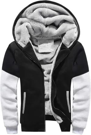 DuDubaby Mens Hoodies Pullover Autumn and Winter Color Loose Casual Plush Jacket Plain Hoodies for Men Trendy Clothes