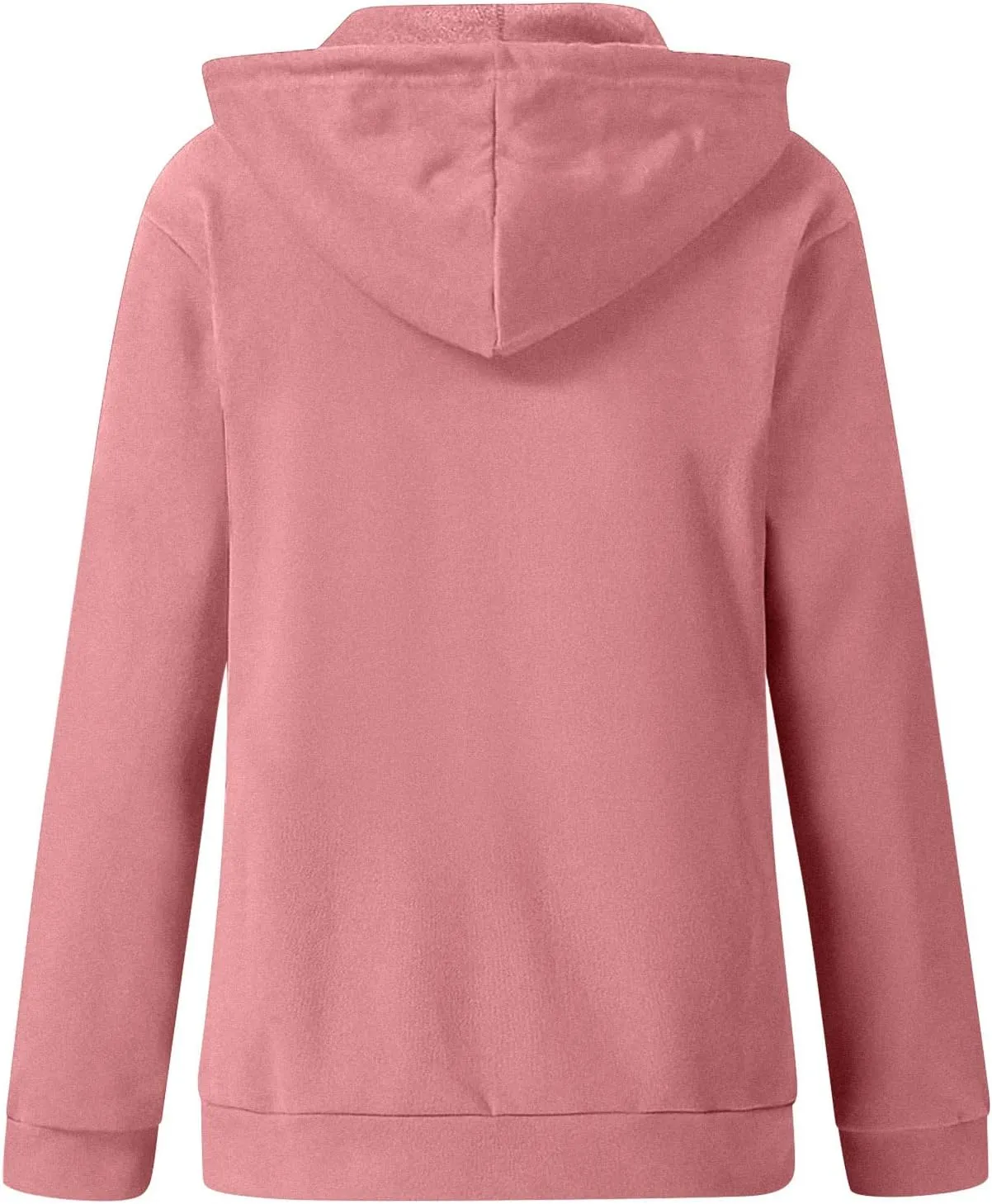 Fall Hoodies for Women Sweatshirts Long Sleeve Plain Color Hooded Jackets Drawstring Blouse Tops with Pockets