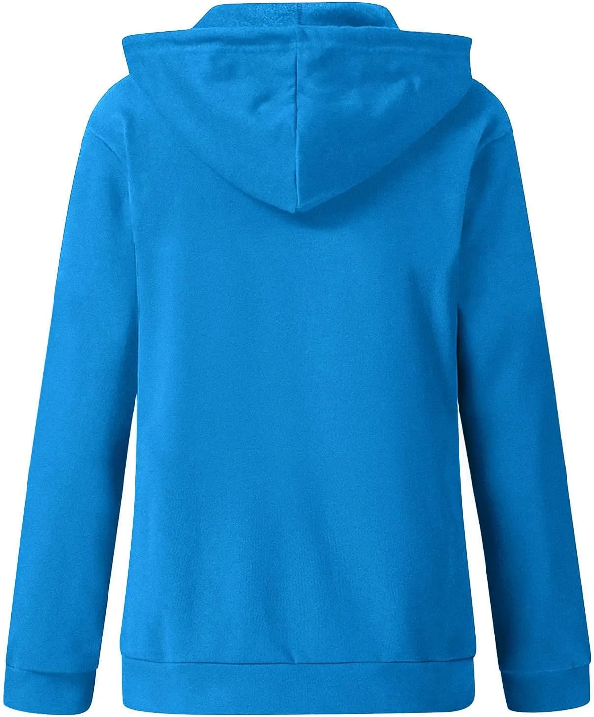 Fall Hoodies for Women Sweatshirts Long Sleeve Plain Color Hooded Jackets Drawstring Blouse Tops with Pockets