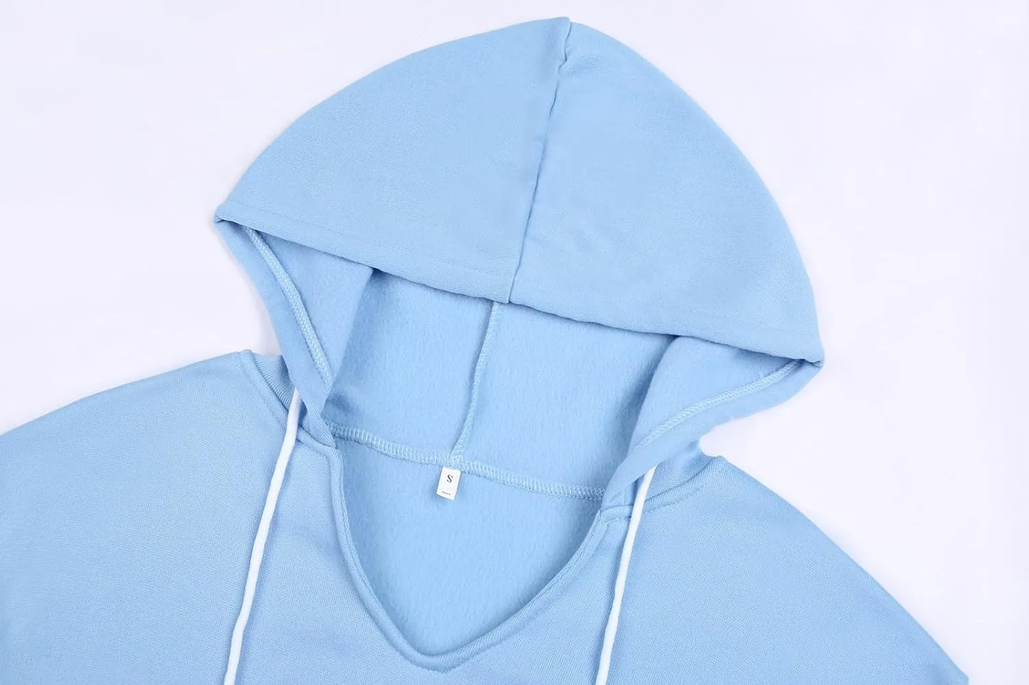 Fall Hoodies for Women Sweatshirts Long Sleeve Plain Color Hooded Jackets Drawstring Blouse Tops with Pockets