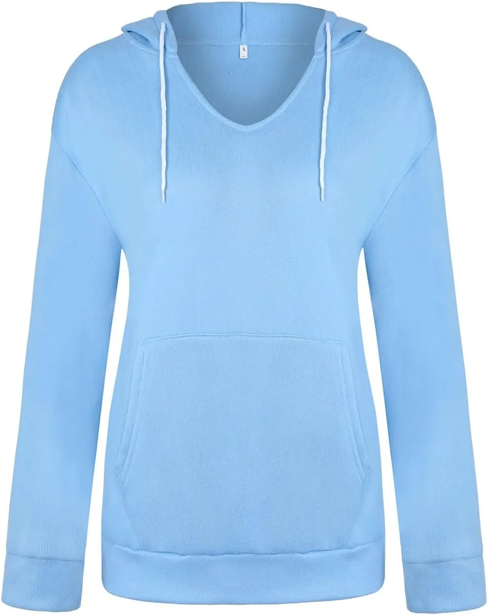 Fall Hoodies for Women Sweatshirts Long Sleeve Plain Color Hooded Jackets Drawstring Blouse Tops with Pockets