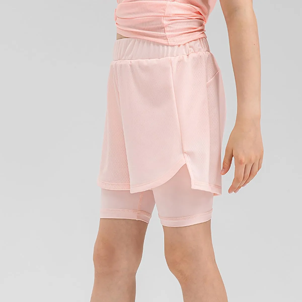 Girls 2 in 1 Running Shorts Quick Dry Athletic Shorts High Waisted Workout Shorts Lightweight Sports Shorts