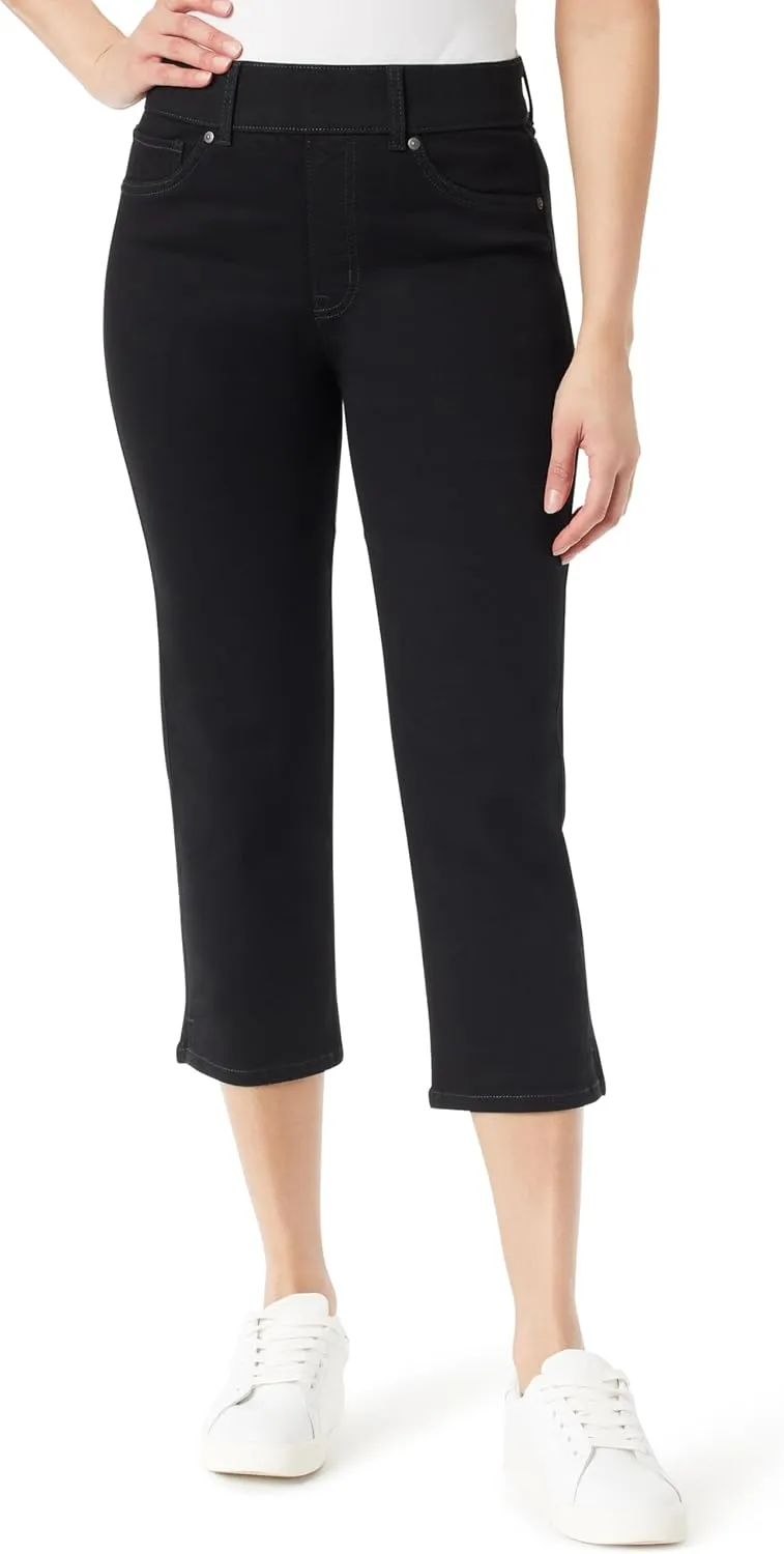 Gloria Vanderbilt Women's Shape Effect Pull on High Rise Straight Leg Capri Standard