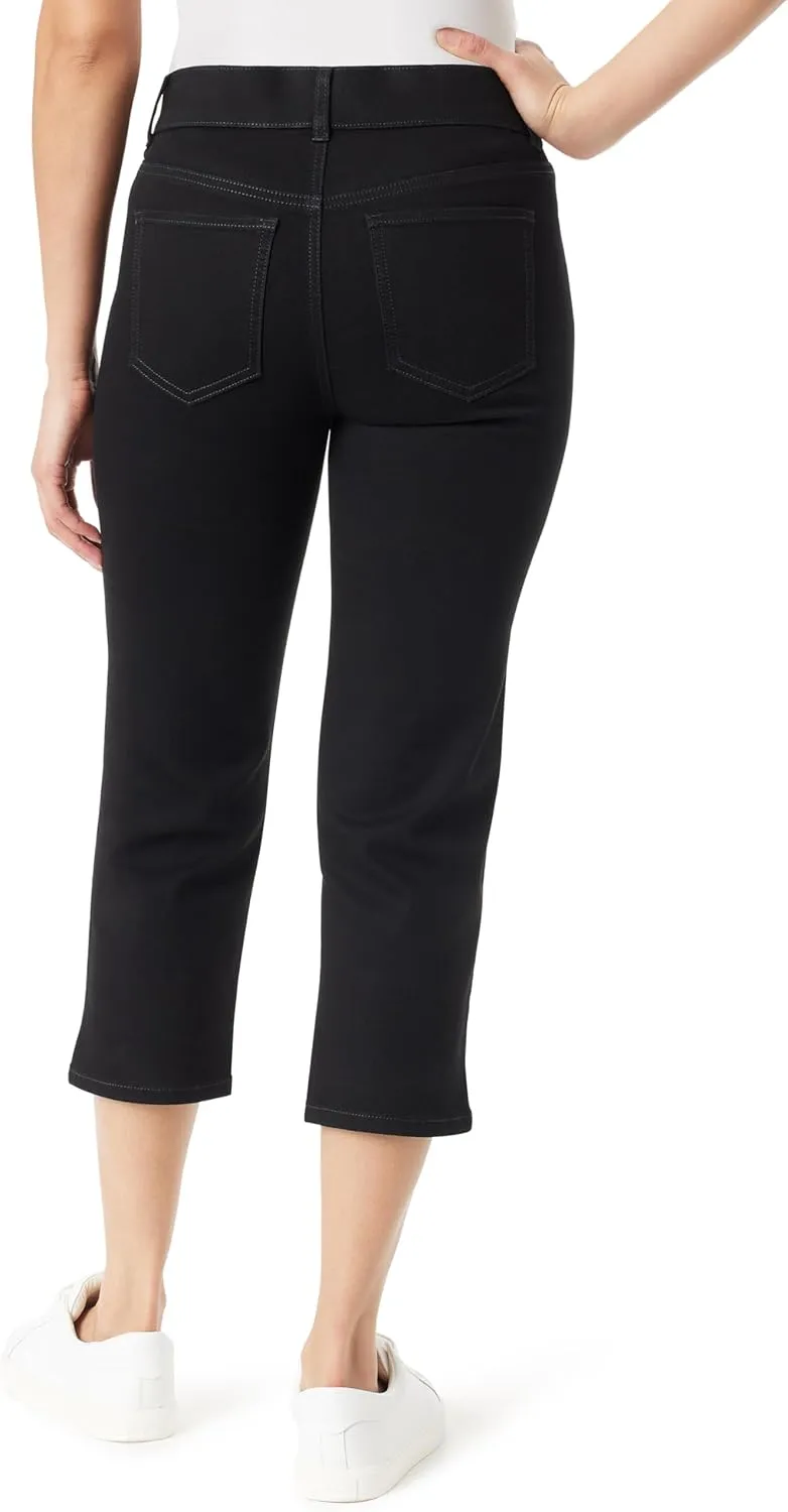 Gloria Vanderbilt Women's Shape Effect Pull on High Rise Straight Leg Capri Standard