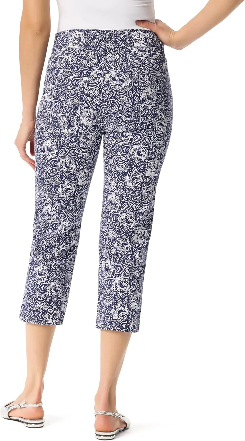 Gloria Vanderbilt Women's Shape Effect Pull on High Rise Straight Leg Capri Standard