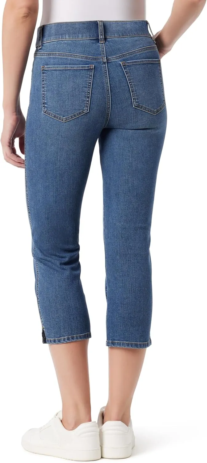 Gloria Vanderbilt Women's Shape Effect Pull on High Rise Straight Leg Capri Standard