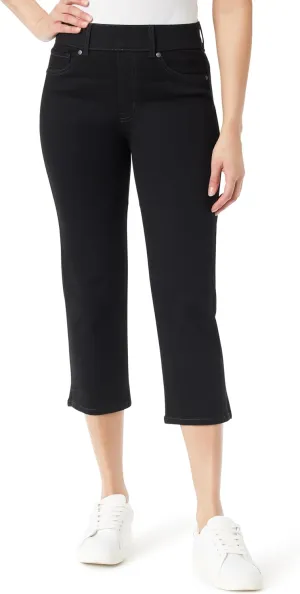Gloria Vanderbilt Women's Shape Effect Pull on High Rise Straight Leg Capri Standard