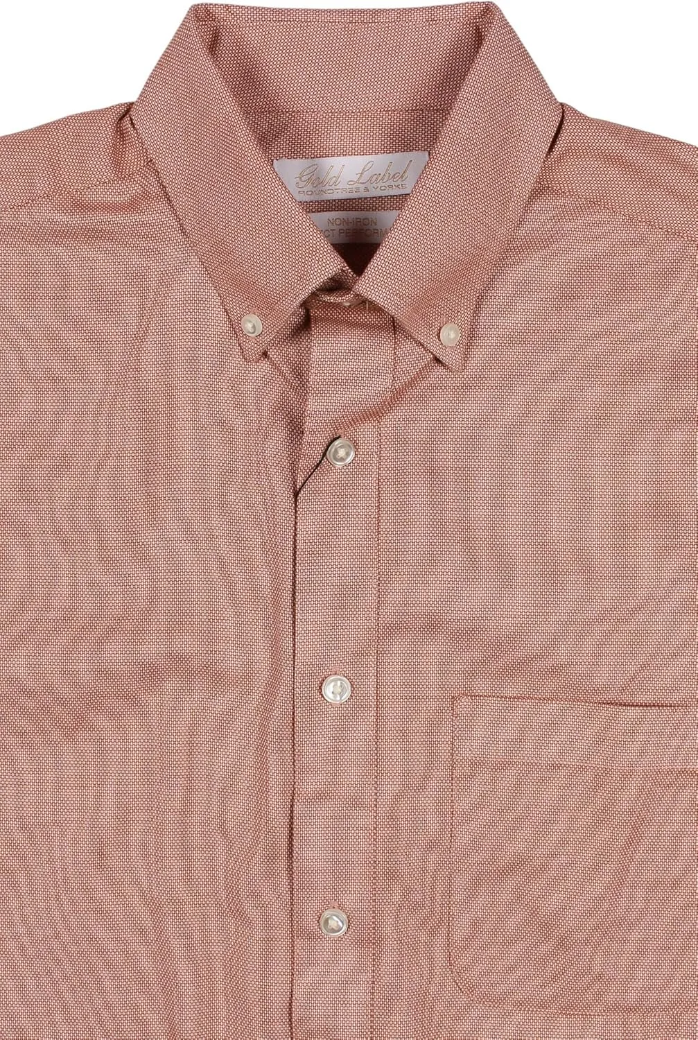 Gold Label Men's Short Sleeve Pocket Shirt Non-Iron Wrinkle-Resistant, Regular Sizes