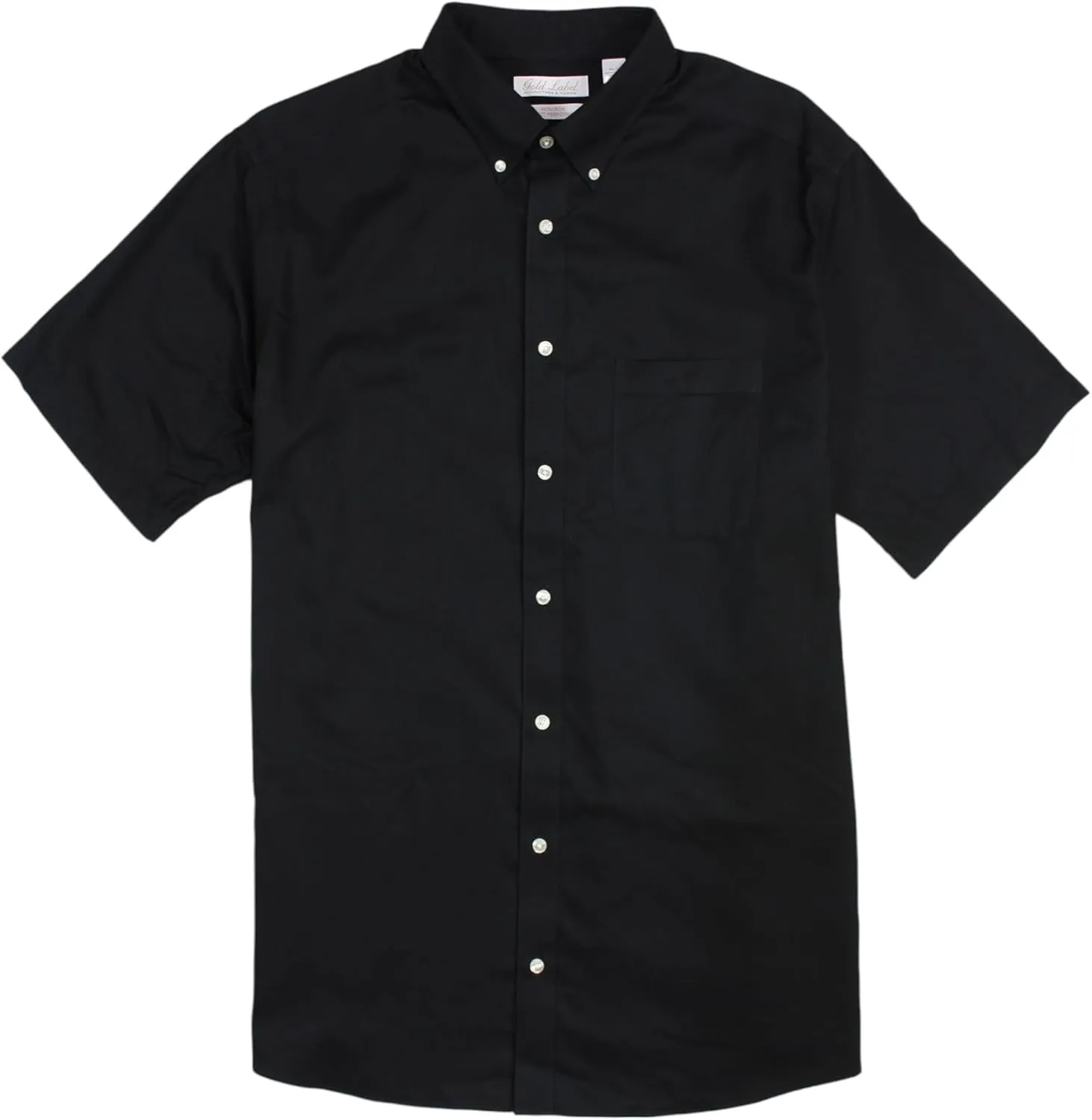 Gold Label Roundtree & Yorke Big and Tall Men's Short Sleeve Pocket Shirt Non-Iron Wrinkle-Resistant