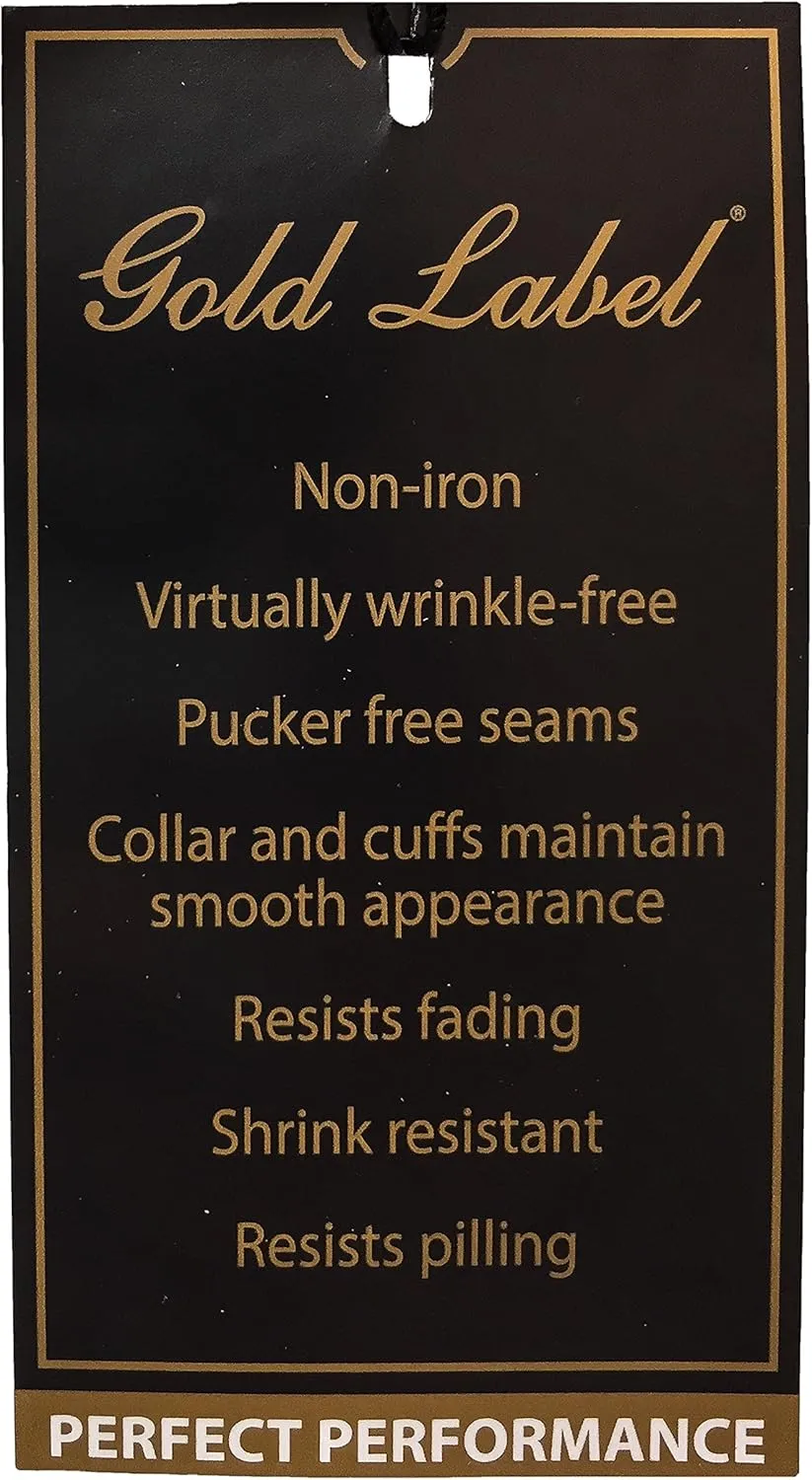Gold Label Roundtree & Yorke Big and Tall Men's Short Sleeve Pocket Shirt Non-Iron Wrinkle-Resistant