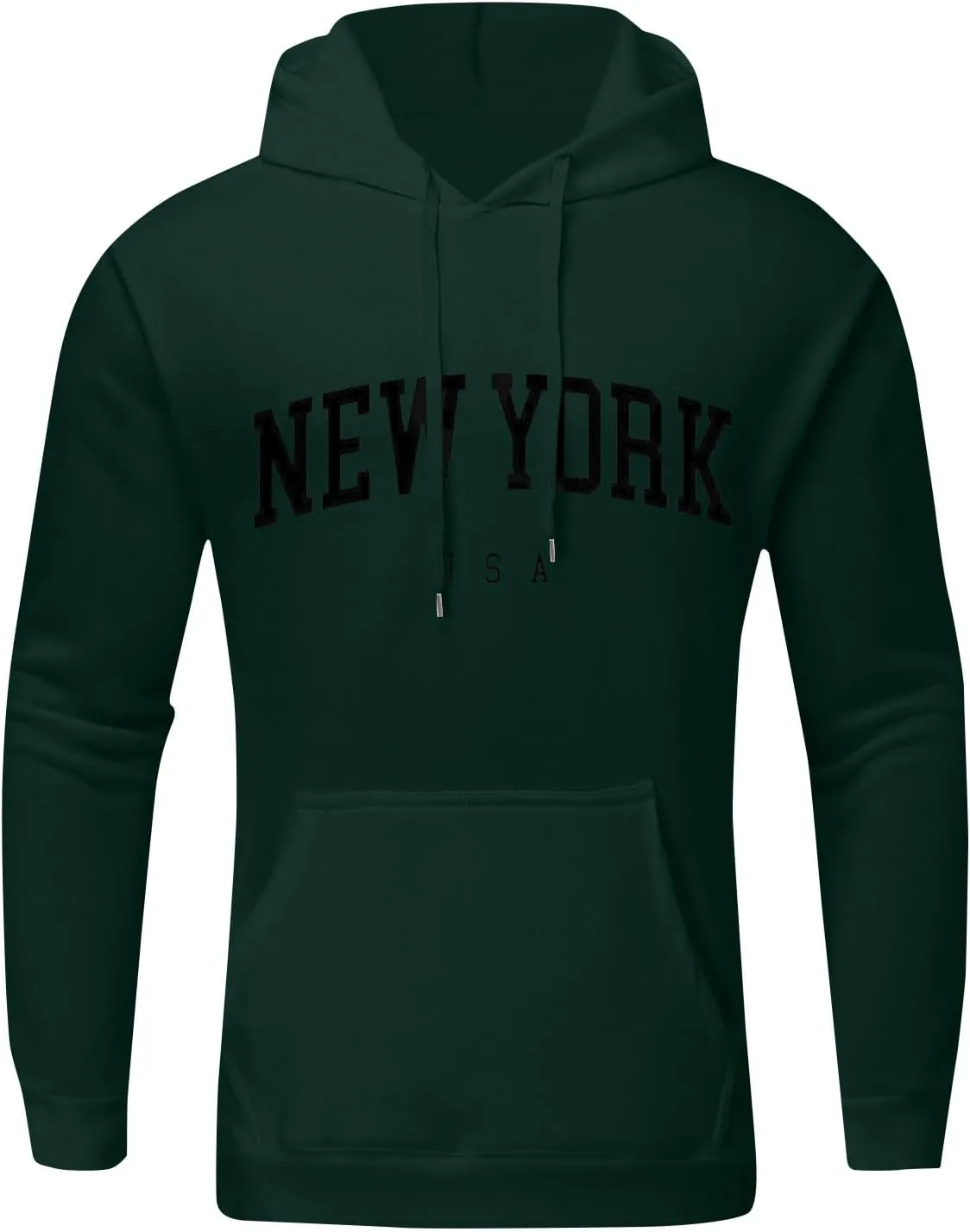 Graphic Hoodies for Men Letter Print Hoodies New York Country Sweatshirt Solid Long Sleeve Y2K Hoodie