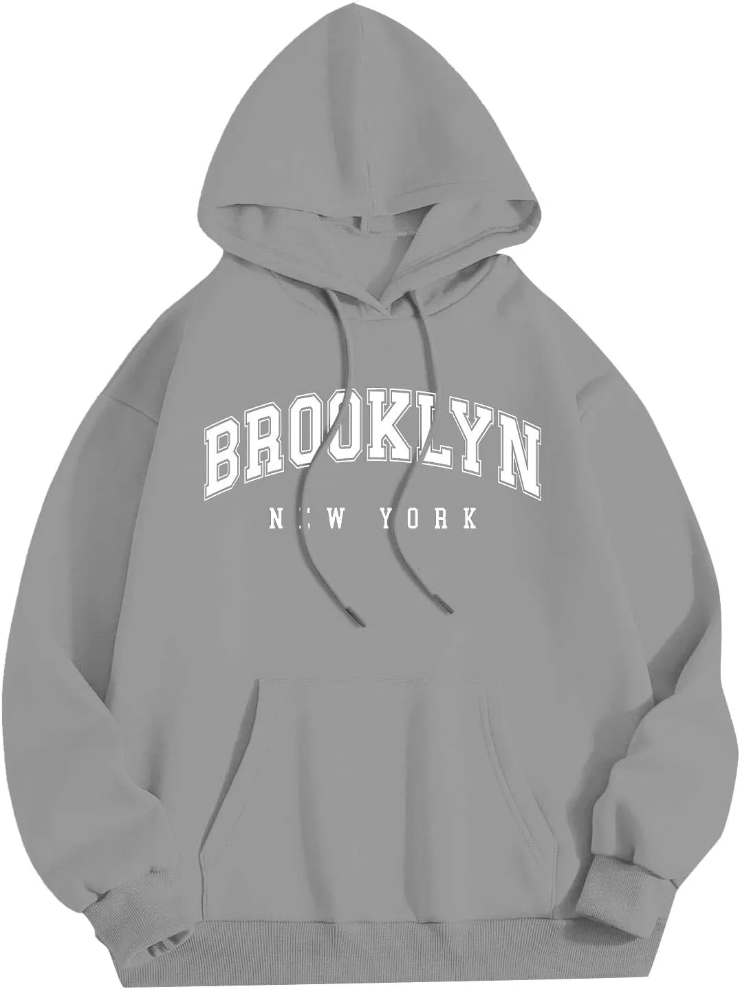 Graphic Hoodies for Men Letter Print Oversized Sweatshirts Long Sleeve Drawstring Pullover Tops with Pockets Unisex