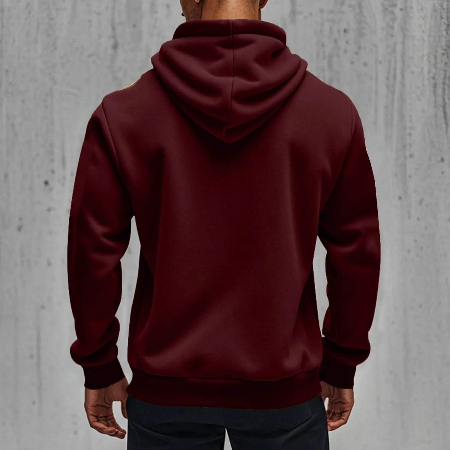 Graphic Men's Zipper Hoodies Winter Workout Plain Drawstring Sweatshirt Comfy Long Sleeve Shirt with Pockets