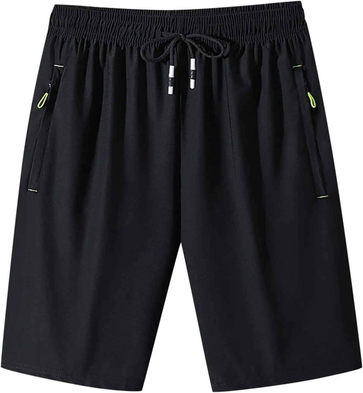 Gym Shorts Men Men's Solid Gym Workout Shorts Running Shorts Quick Dry Fitted Training Shorts with Zipper Pockets