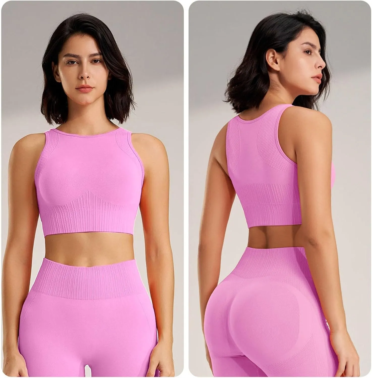 High Support Sports Bras for Women Full Coverage Seamless Yoga Workout Running Athletic Bralettes Quick Dry Active Bras