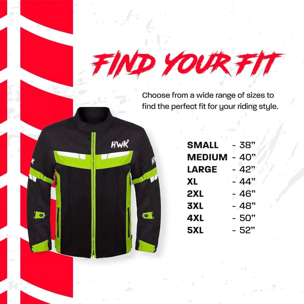 HWK Mesh Motorcycle Jacket Riding Air Motorbike Jacket Biker CE Armored Breathable