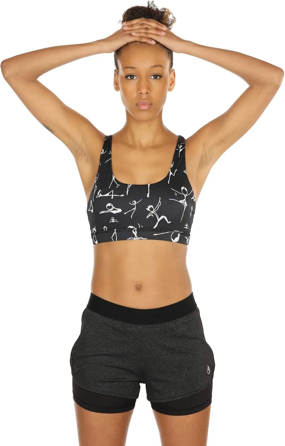 icyzone Running Yoga Shorts for Women - Activewear Workout Exercise Athletic Jogging Shorts 2-in-1
