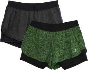 icyzone Running Yoga Shorts for Women - Activewear Workout Exercise Athletic Jogging Shorts 2-in-1