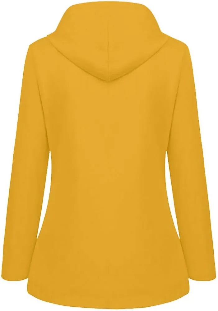 Kuluzego Hooded Waterproof Plain Workout Yoga Hood for Women Fall Winter Plus Size Jackets Hood Outfits Rain Coat Women 2025