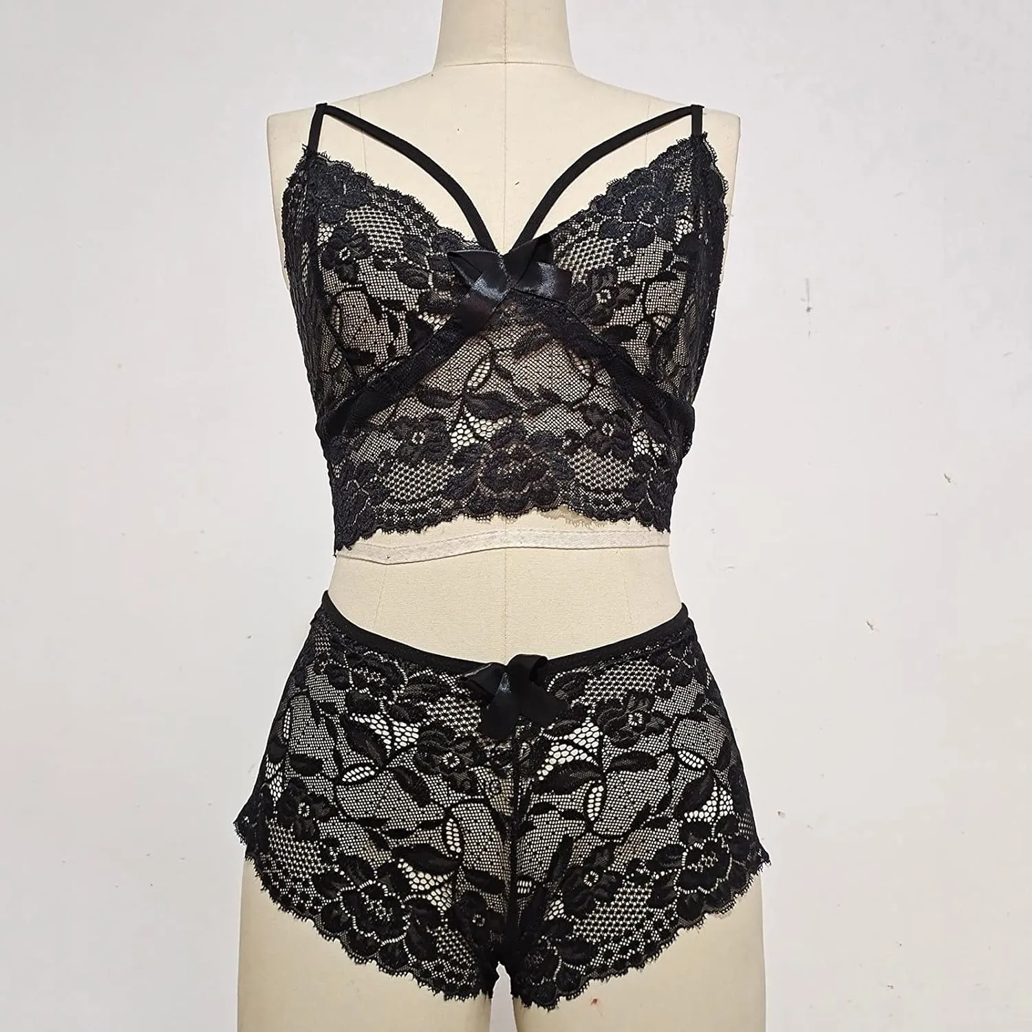 Lace Bra Women Lingerie Bralette Size Plus Piece Underwear Floral Corset Two Cars 4t Underwear