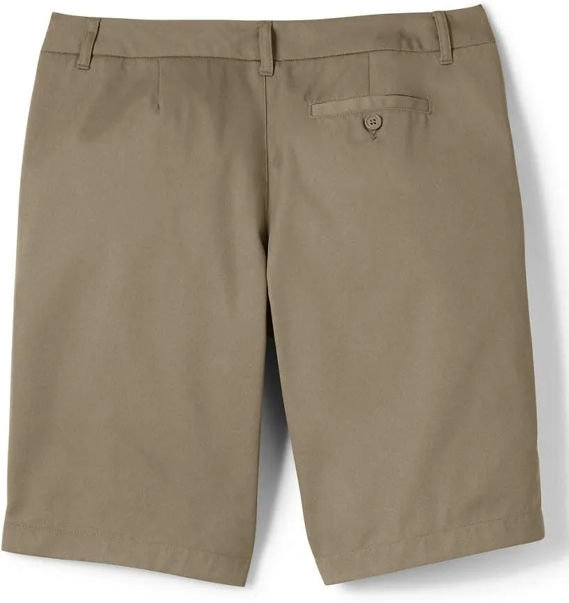 Lands' End School Uniform Young Women's Plain Front Blend Chino Shorts