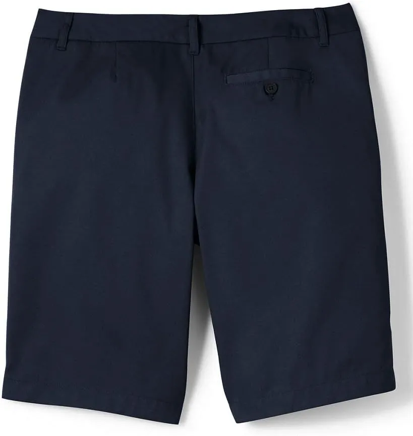 Lands' End School Uniform Young Women's Plain Front Blend Chino Shorts