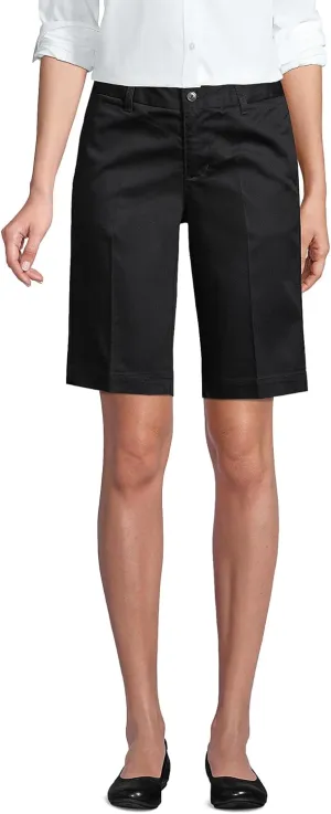 Lands' End School Uniform Young Women's Plain Front Blend Chino Shorts