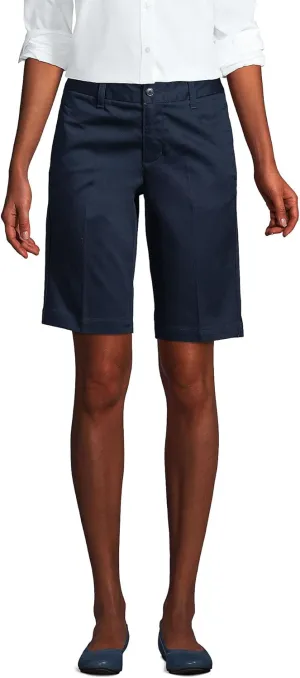 Lands' End School Uniform Young Women's Plain Front Blend Chino Shorts