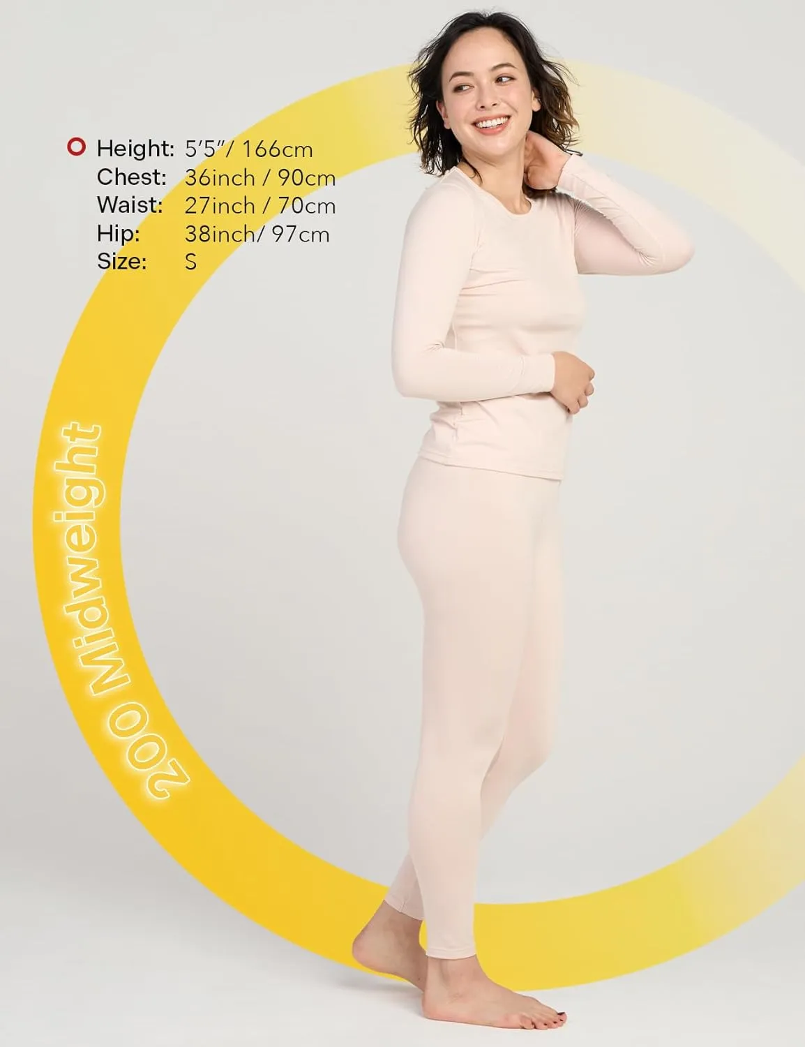 LAPASA Women's Thermal Underwear Set Fleece Lined Long Johns Top & Bottom Soft Base Layer Light/Mid/Heavy Weight L17/ L41/L44
