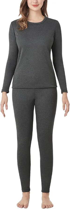 LAPASA Women's Thermal Underwear Set Fleece Lined Long Johns Top & Bottom Soft Base Layer Light/Mid/Heavy Weight L17/ L41/L44