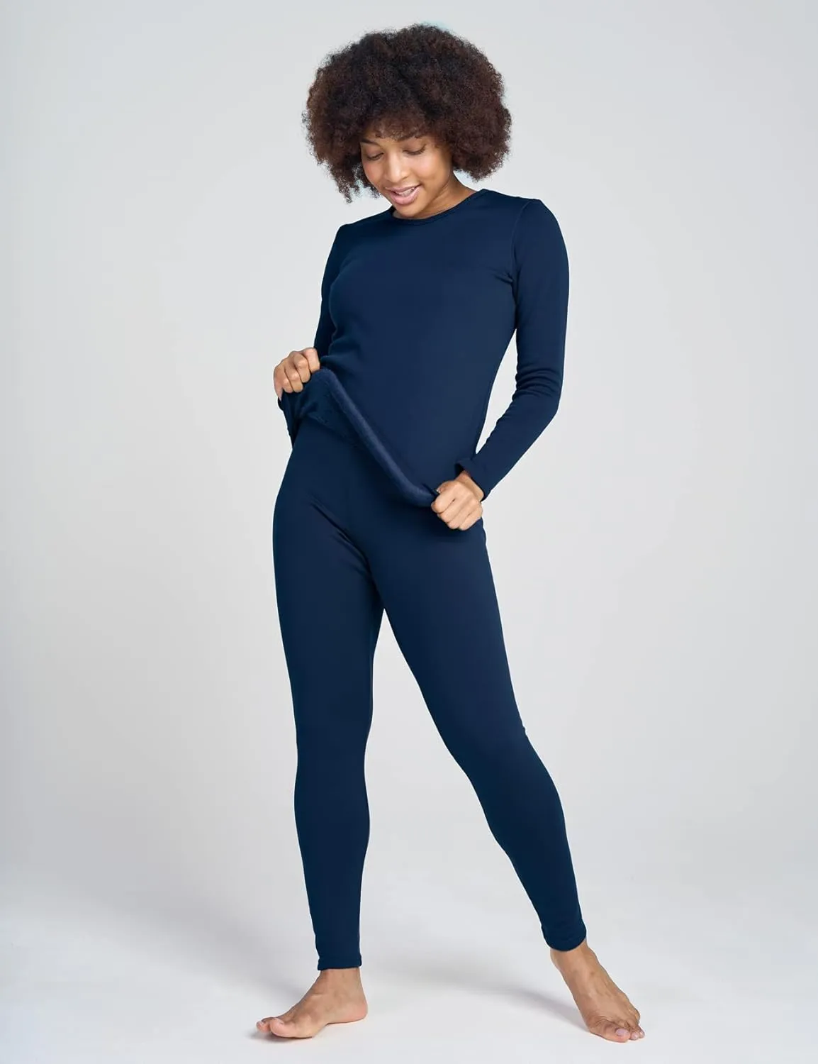 LAPASA Women's Thermal Underwear Set Fleece Lined Long Johns Top & Bottom Soft Base Layer Light/Mid/Heavy Weight L17/ L41/L44