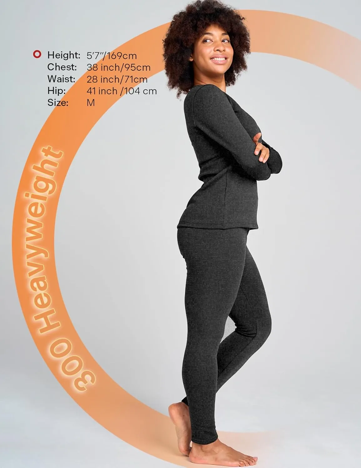 LAPASA Women's Thermal Underwear Set Fleece Lined Long Johns Top & Bottom Soft Base Layer Light/Mid/Heavy Weight L17/ L41/L44