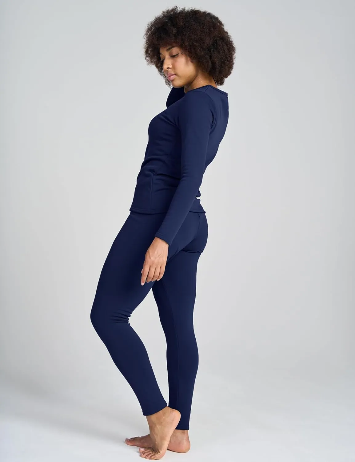LAPASA Women's Thermal Underwear Set Fleece Lined Long Johns Top & Bottom Soft Base Layer Light/Mid/Heavy Weight L17/ L41/L44