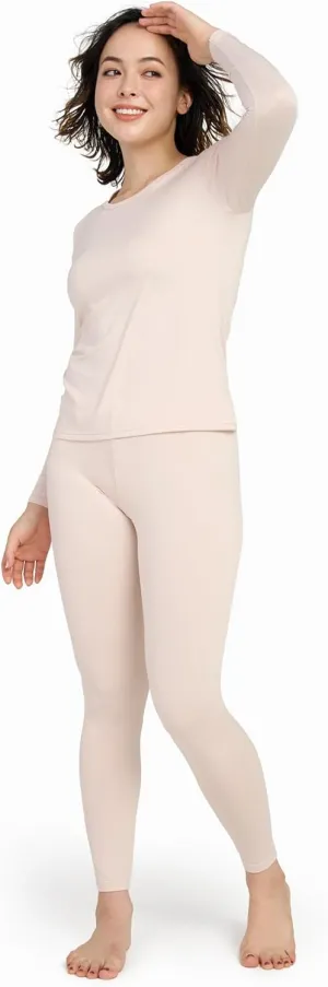 LAPASA Women's Thermal Underwear Set Fleece Lined Long Johns Top & Bottom Soft Base Layer Light/Mid/Heavy Weight L17/ L41/L44