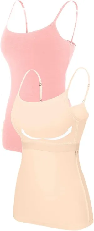 LCMTWX Tank Tops For Women 2024 Bra Pads Bra One Vest Camisole Top Spaghetti Strap Tank Tops White Tank Top Crop Ribbed