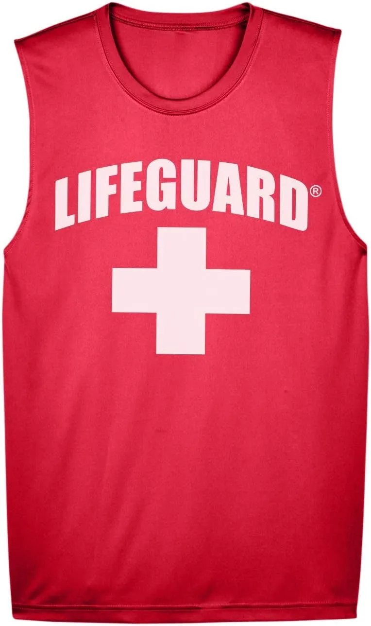 LIFEGUARD Officially Licensed Mens Performance Active Muscle Tank Moisture Wicking