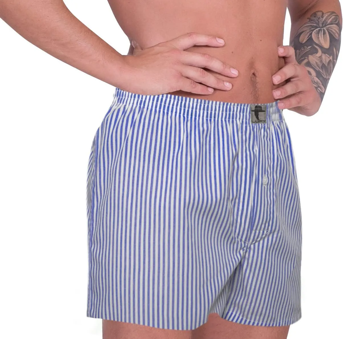LUFT Mens Classic Mercerized Cotton Pull On Soft Underwear Trunks Boxer Shorts