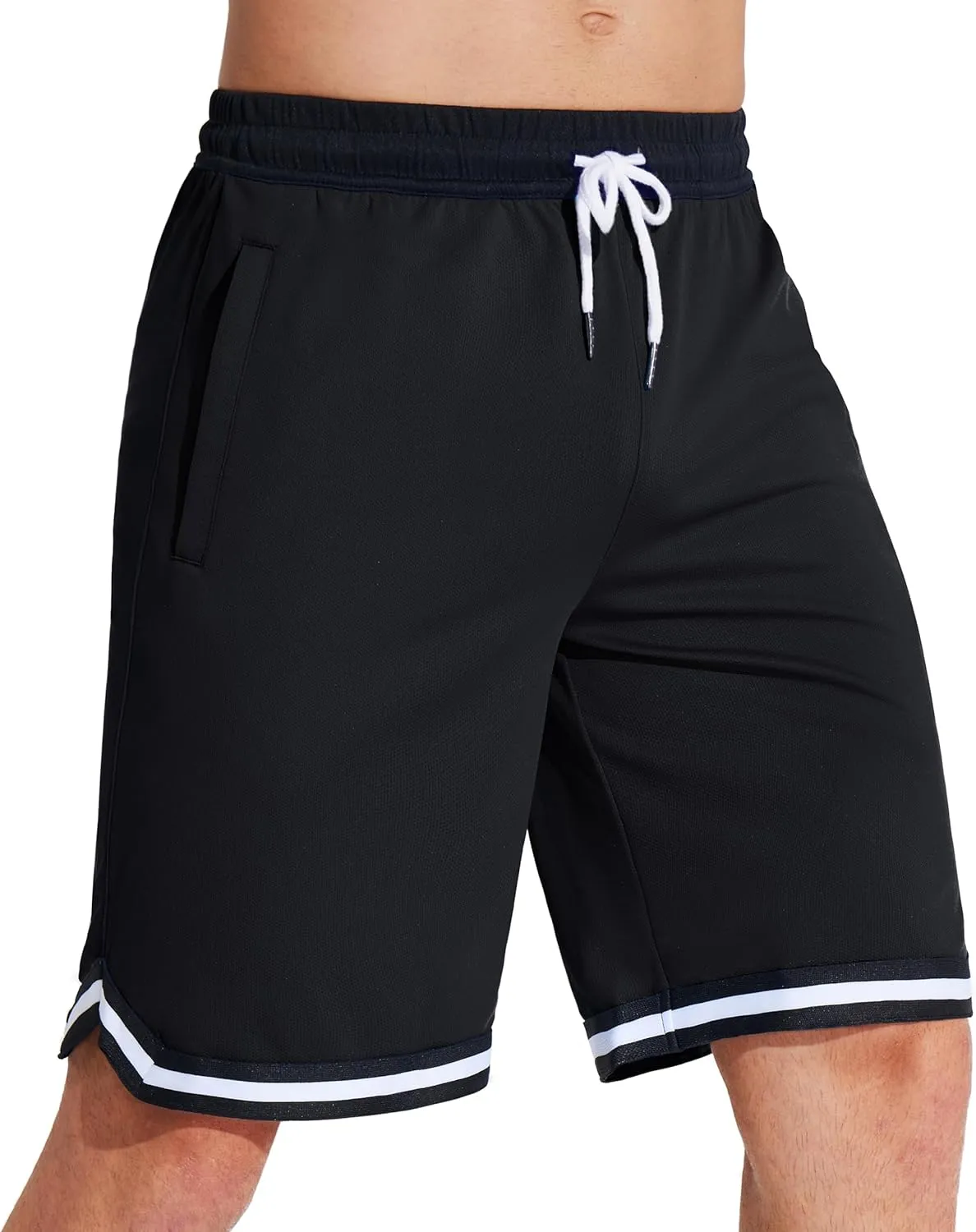 MAGCOMSEN Men's Athletic 10'' Shorts Quick Dry Basketball Shorts Workout Gym Running Tennis Shorts Lightweight Shorts