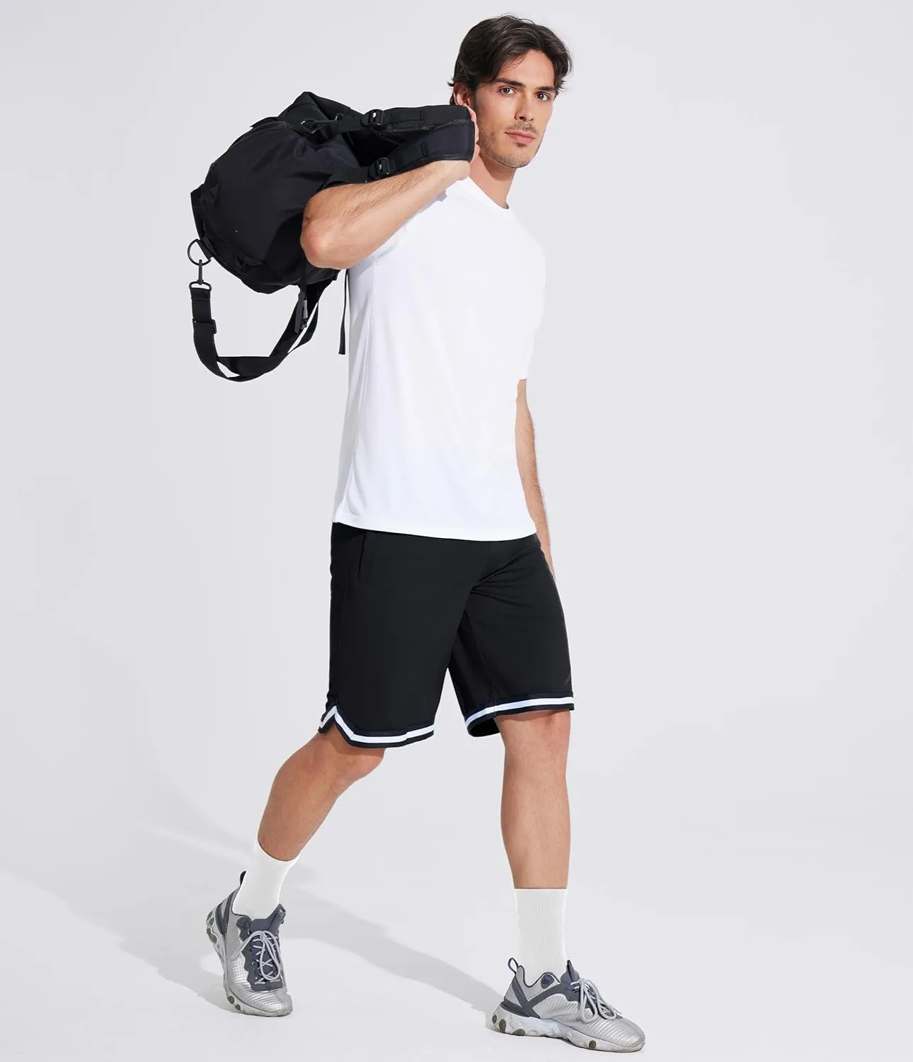 MAGCOMSEN Men's Athletic 10'' Shorts Quick Dry Basketball Shorts Workout Gym Running Tennis Shorts Lightweight Shorts