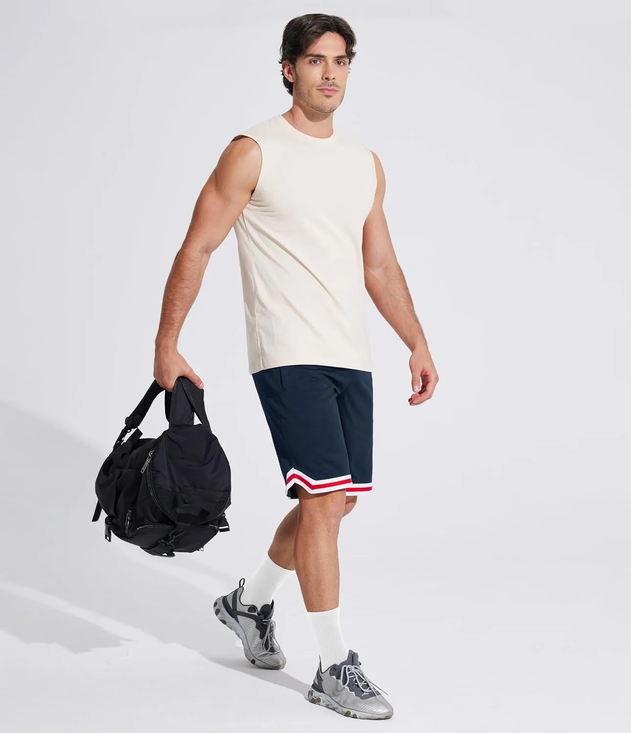 MAGCOMSEN Men's Athletic 10'' Shorts Quick Dry Basketball Shorts Workout Gym Running Tennis Shorts Lightweight Shorts