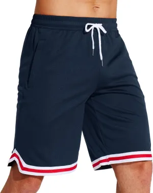 MAGCOMSEN Men's Athletic 10'' Shorts Quick Dry Basketball Shorts Workout Gym Running Tennis Shorts Lightweight Shorts