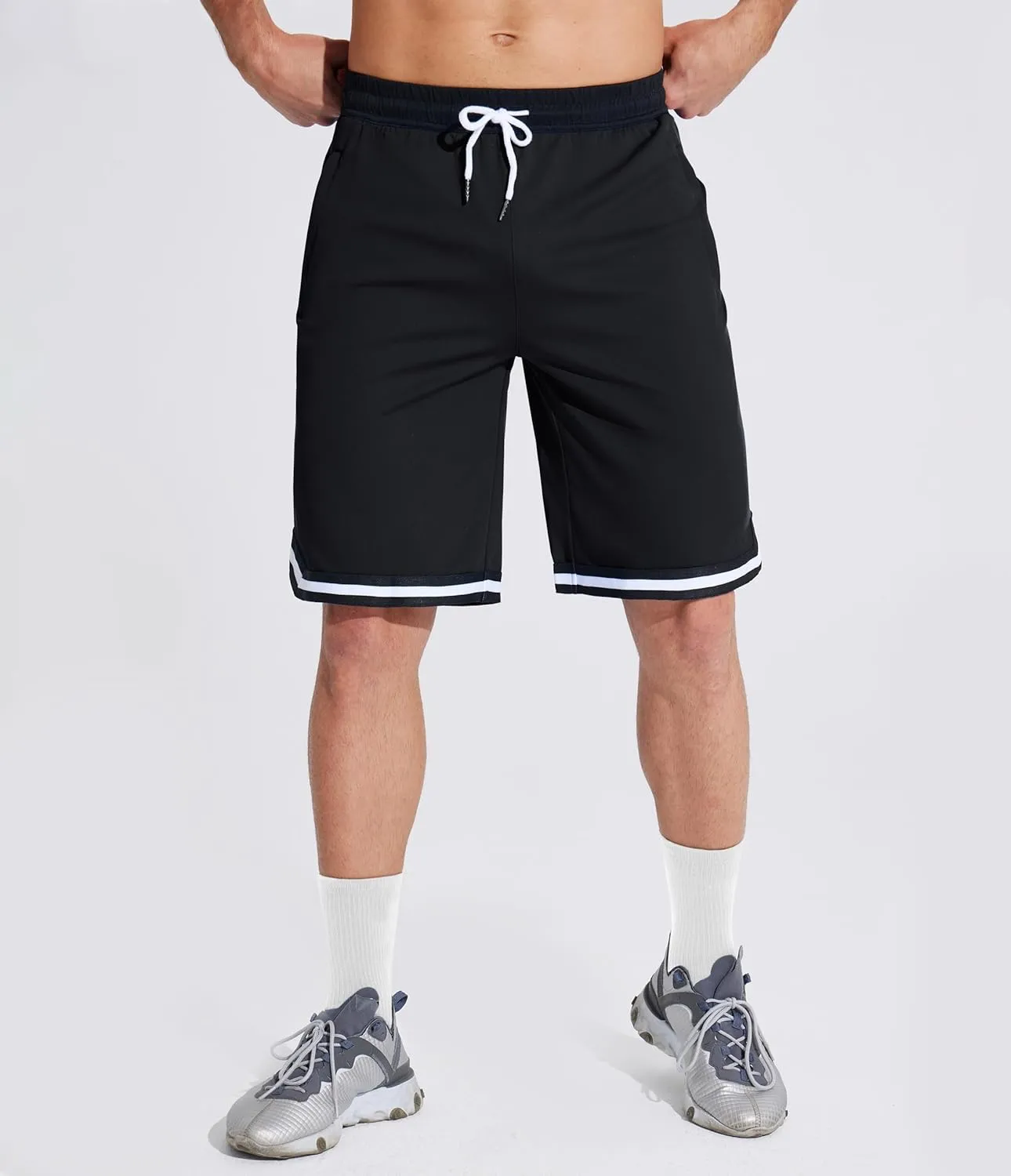 MAGCOMSEN Men's Athletic 10'' Shorts Quick Dry Basketball Shorts Workout Gym Running Tennis Shorts Lightweight Shorts