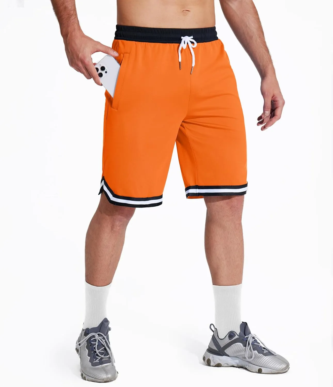 MAGCOMSEN Men's Athletic 10'' Shorts Quick Dry Basketball Shorts Workout Gym Running Tennis Shorts Lightweight Shorts