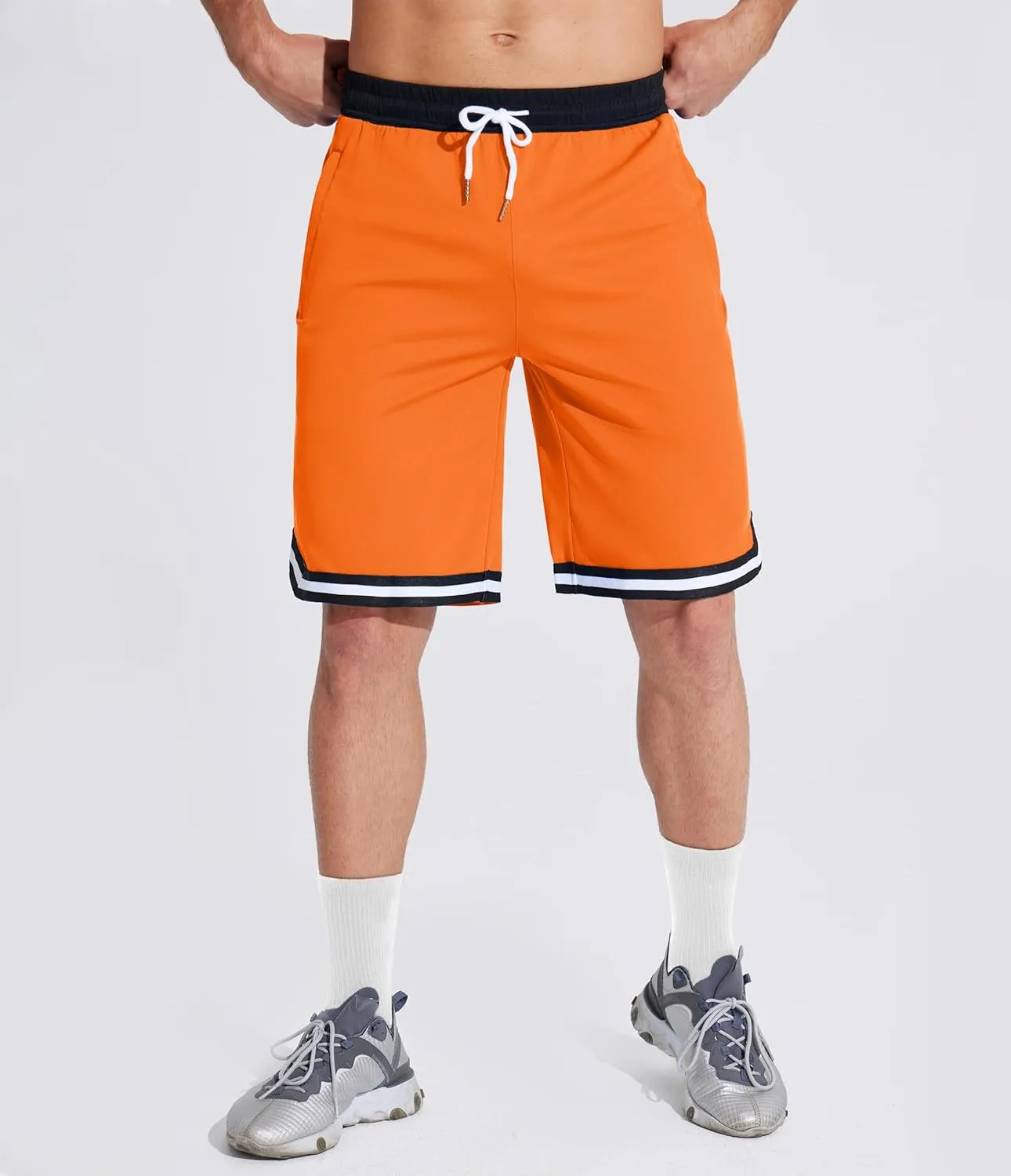 MAGCOMSEN Men's Athletic 10'' Shorts Quick Dry Basketball Shorts Workout Gym Running Tennis Shorts Lightweight Shorts