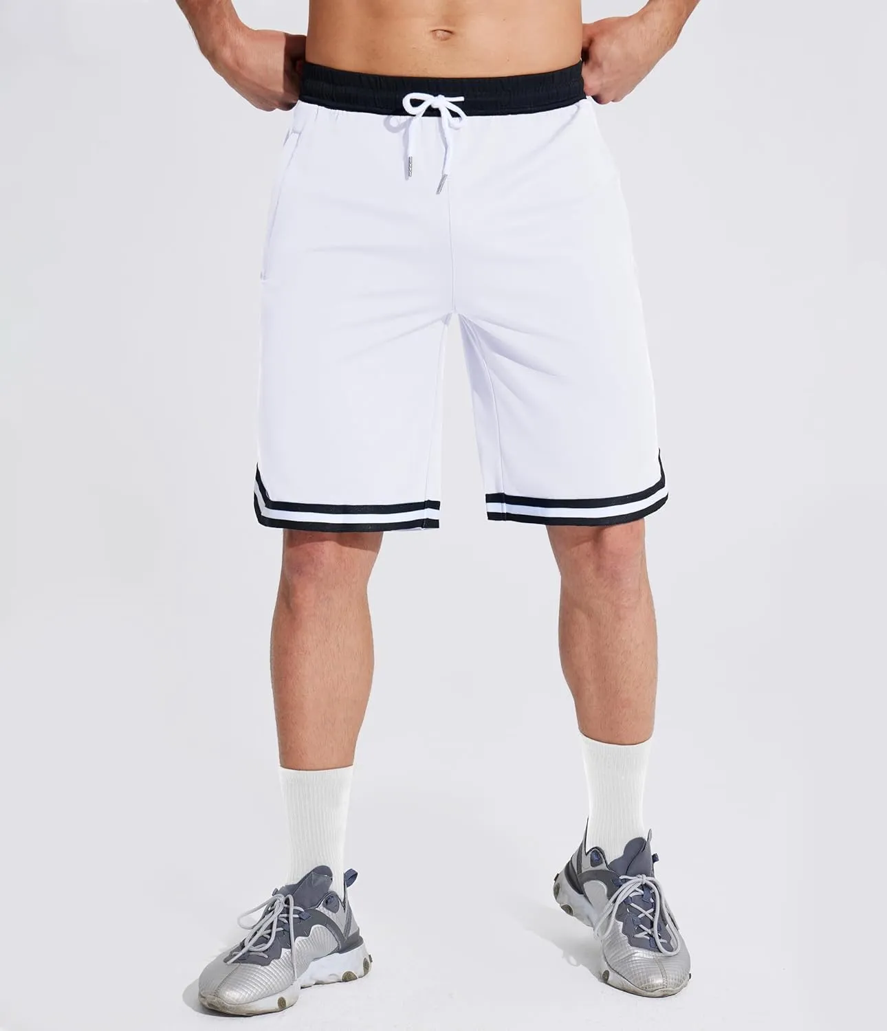 MAGCOMSEN Men's Athletic 10'' Shorts Quick Dry Basketball Shorts Workout Gym Running Tennis Shorts Lightweight Shorts