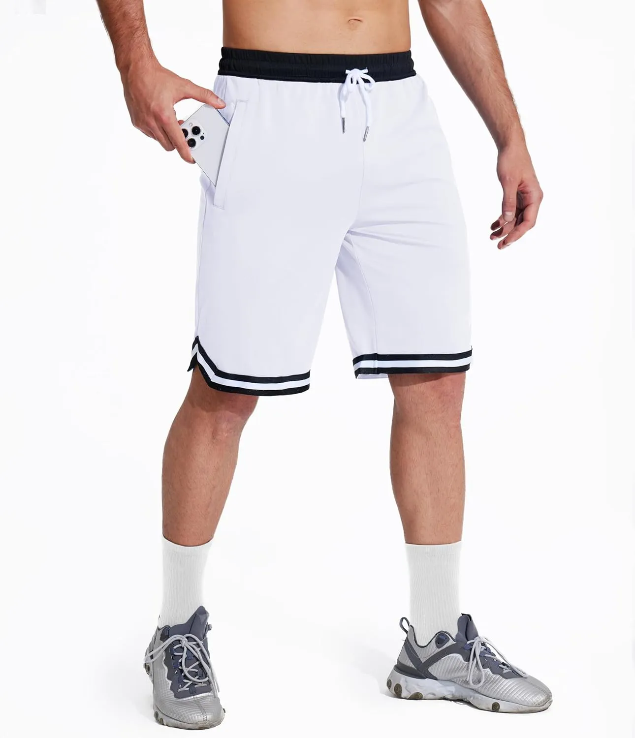 MAGCOMSEN Men's Athletic 10'' Shorts Quick Dry Basketball Shorts Workout Gym Running Tennis Shorts Lightweight Shorts