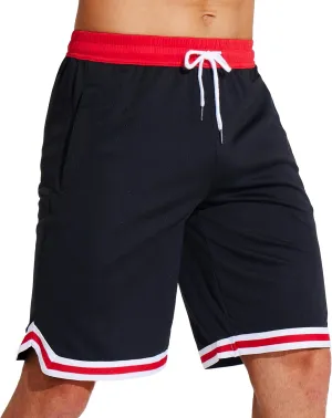 MAGCOMSEN Men's Athletic 10'' Shorts Quick Dry Basketball Shorts Workout Gym Running Tennis Shorts Lightweight Shorts