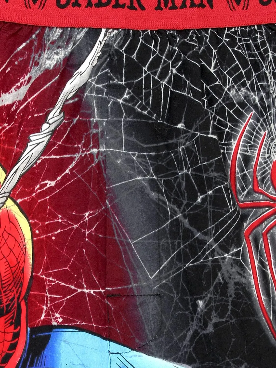 Marvel Spider-Man Web Comic Style Men's Boxer Lounge Shorts